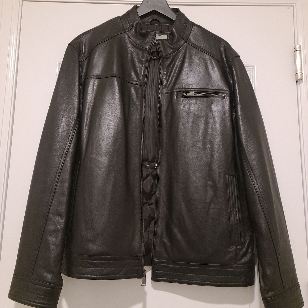 Boston Harbor lamb leather jacket